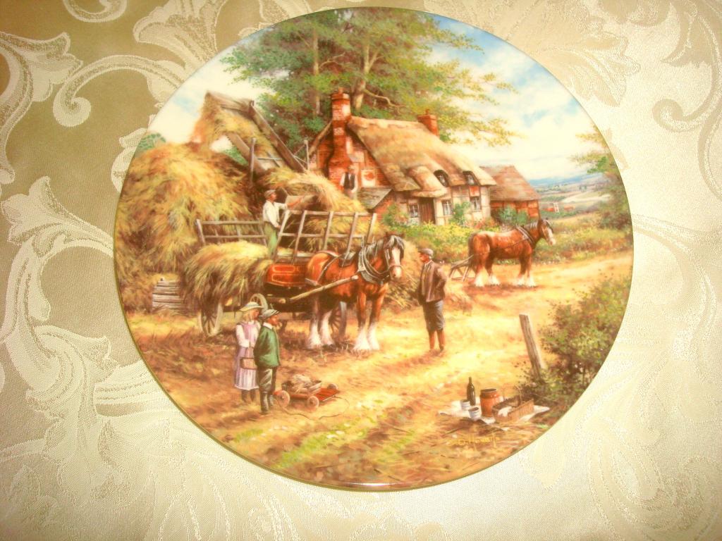 КОЛЛЕКЦ. ТАРЕЛКА. ДЕРЕВНЯ. WEDGWOOD. АНГЛИЯ.2