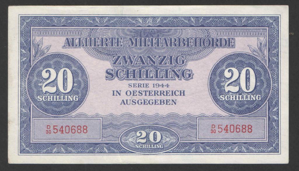 Австрия,20 шиллингов,1944 г, aUNC