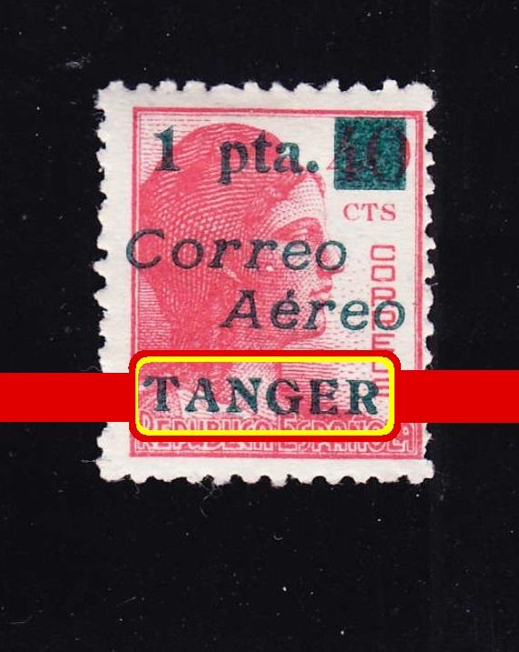 надпечатка TANGER 1939 1Рta* ЗАВЕРКА