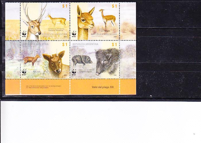 Аргентина,2002,Ми-2749-52**Фауна