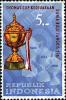 Индонезия  1967  Чемпионат Мира - Кубок - бадминтон ( марка из серии )
