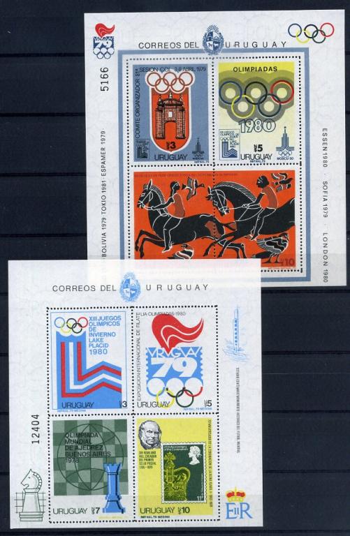 Уругвай -80  Зимняя  олимпиада - 2бл.41/42 - 70э