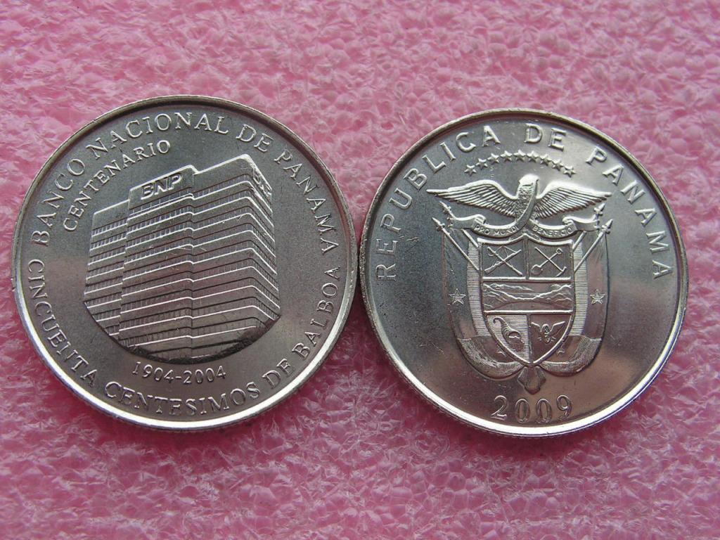 Панама 1/2 бальбоа 2009 банк 100 лет unc / 50 чентезимо