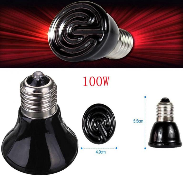 Инфракрасная керамическая лампа обогреватель мини 100 вт