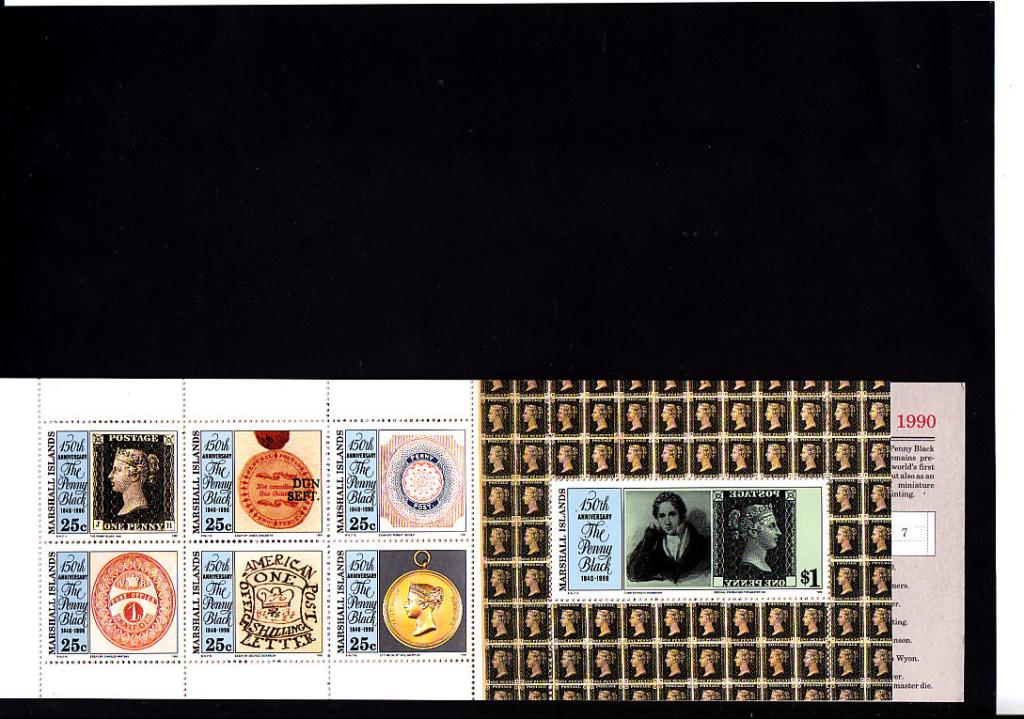 Маршаллы,,1990,Ми-288-94**Марка на марке