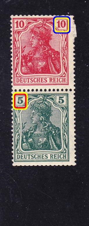 WWI Peйx Germania сцепка 10(pf)+5(pf)*
