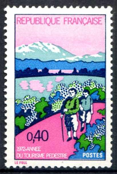 Франция 1972 Год пешего туризма Mi:FR 1803, Yt:FR 1723 ** MNH