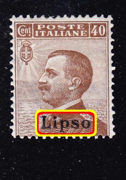 итальянские оккупации WWI (Egeo) выпуск LIPSO 40c*
