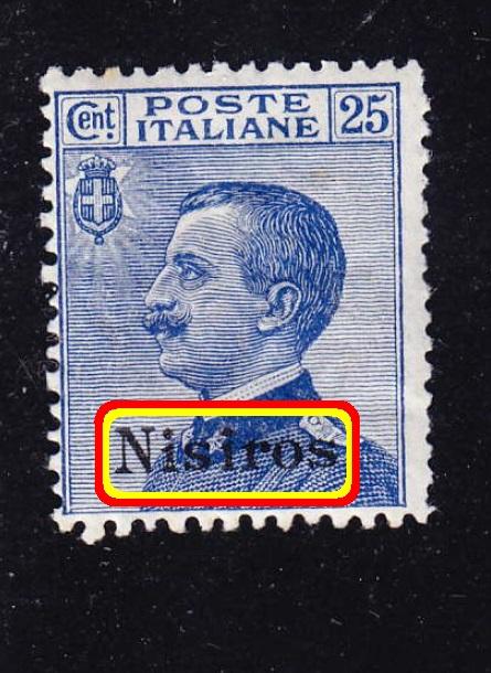 итальянские оккупации WWI (Egeo) выпуск NISIROS 25c*