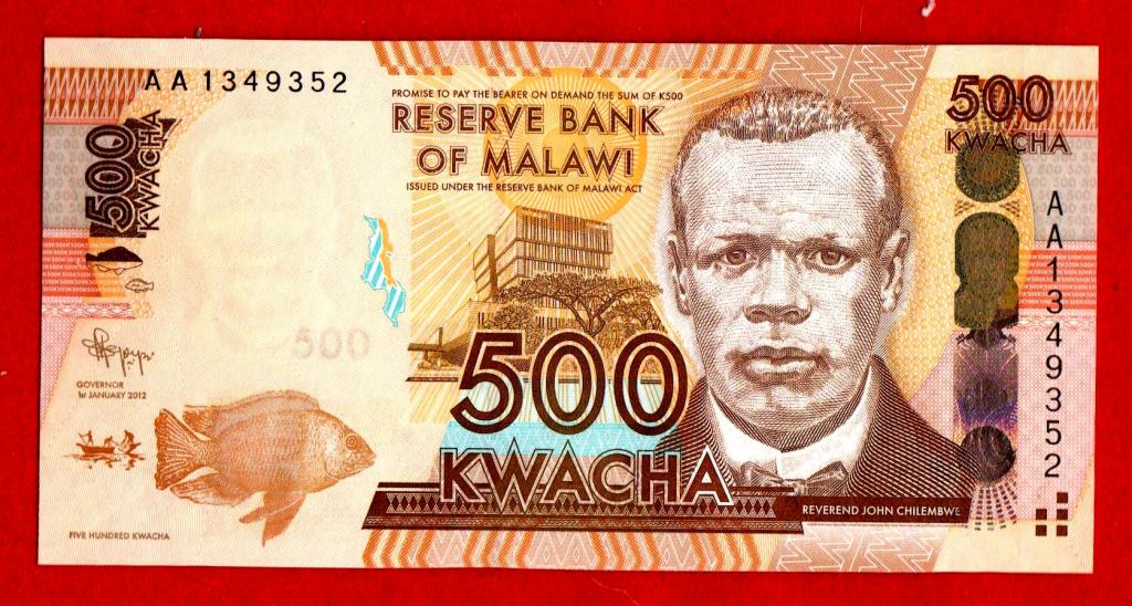 Малави, 500 квача, 2012, UNC, АА-1349352
