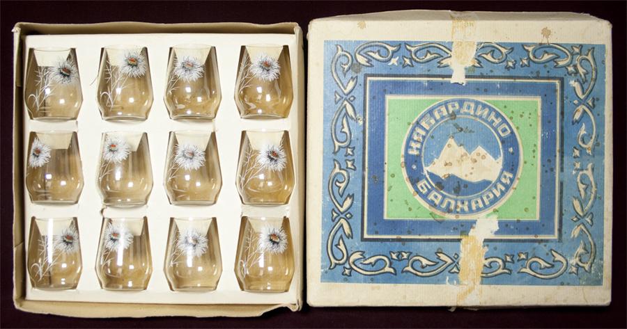 Набор рюмок Цветы,  12 штук, в коробке