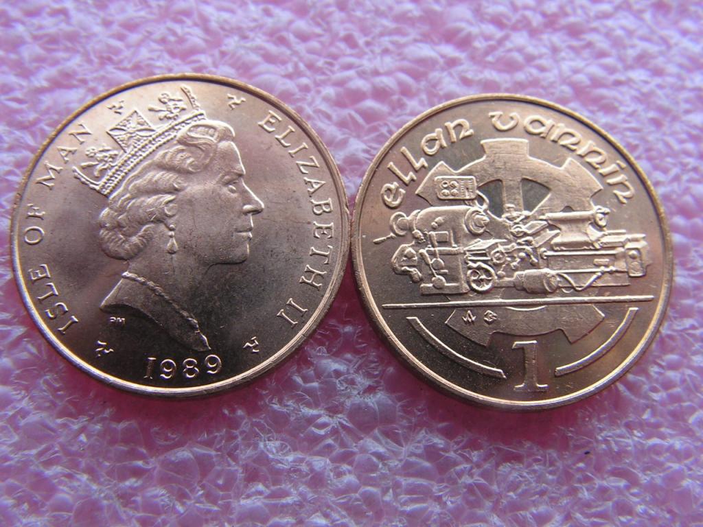 Мэн 1 пенни 1989 АВ/бронза unc