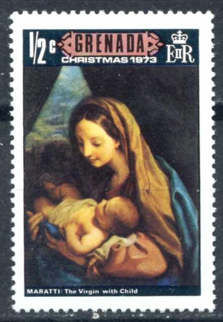 Гренада 1973 Рождество Мадонна с младенцем Mi:GD 542 ** MNH
