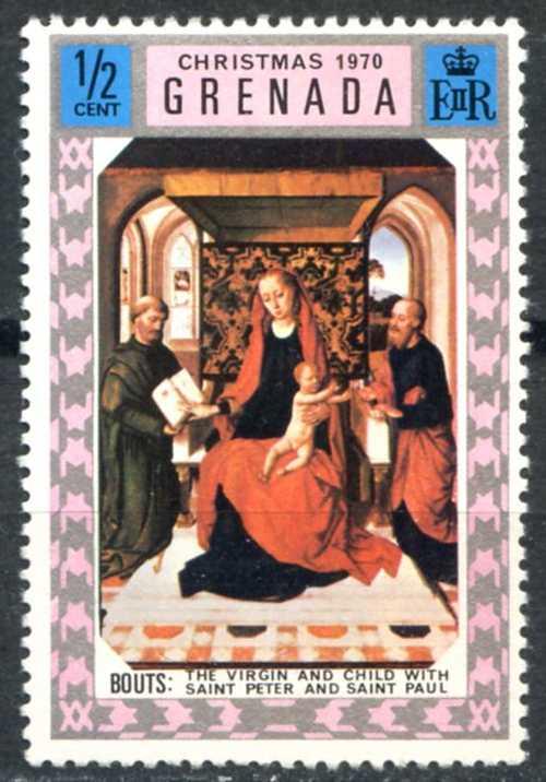 Гренада 1970 Рождество Мадонна с младенцем Mi:GD 384, Sn:GD 389 ** MNH