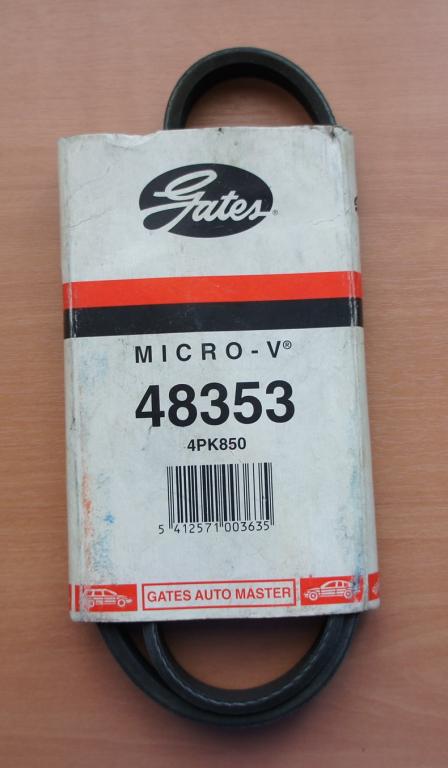 Ремень генератора. 4 PK 850. 48353. Gates.