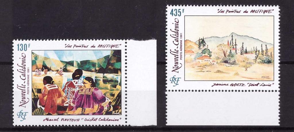 Новая Каледония, 1991, № 925,926, € 16, MNH, авиа, живопись