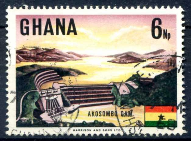 Гана 1967 Национальные символы Дамба Акосомбо Mi:GH 301 Гаш