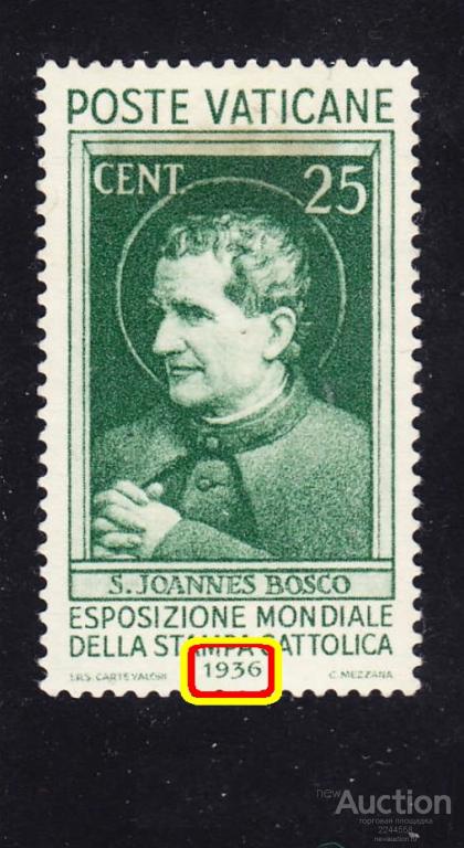 южнaя Eвpoпa госудaрство VAТICANЕ 1936 25c* 2007 - 340€!!!!!