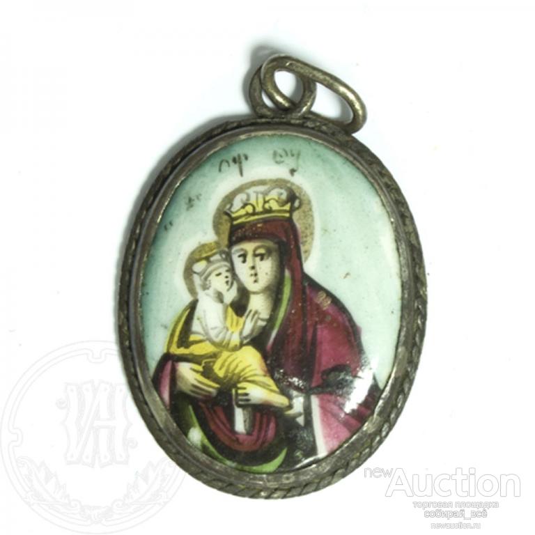 Медальон "Богородица", 3 х 2,1 см.