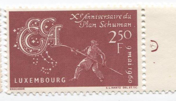 1960.Люксембург. 10 лет плану Шумана.**