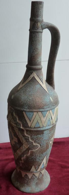 ГРАФИН -БУТЫЛКА МЕТАЛЛ ЭМАЛИ 19  ВЕК