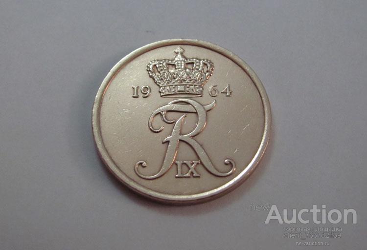5 эре (ore), Дания, 1964 год, в капсуле