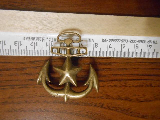 Накладной якорь с редкой пряжки краснофлотца-латунь