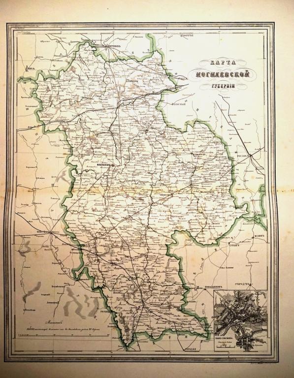 Карта могилевской губернии 1800 года