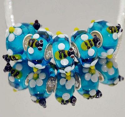 Шармы Бусины Murano Lampwork. 4 штуки одним лотом Шармы