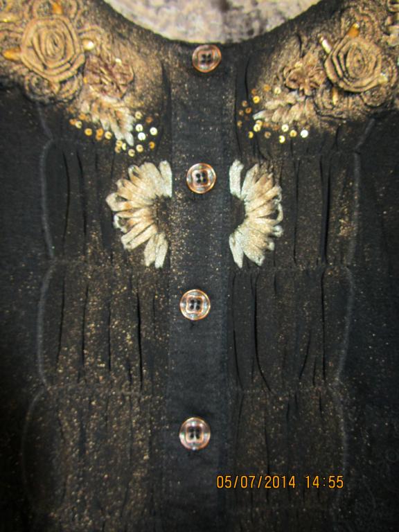 Блуза Вышивка 3D Золото Omser Омсер