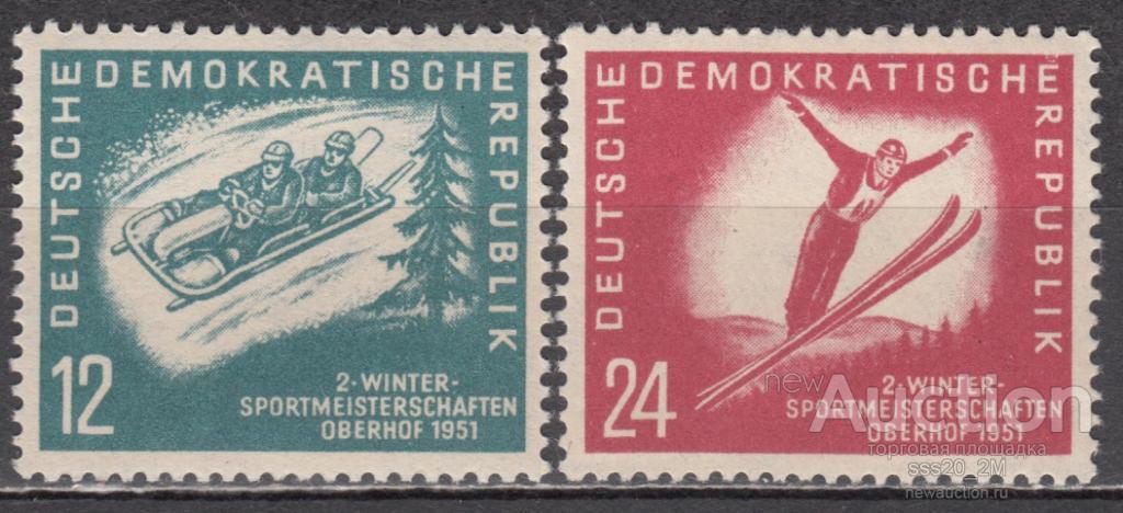 ГДР 1951 спорт Mi280,281 MNH