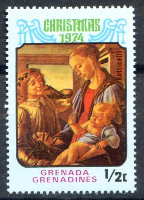 Гренада Гренадины 1974 Рождество Мадонна Боттичелли Mi:GD-GR 36 ** MNH