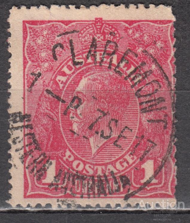 Австралия 1914 Георг V кенгуру страус Mi30ХСI (2)