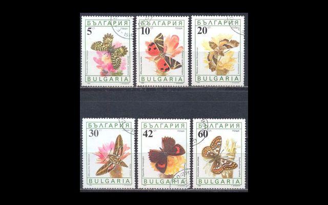 Болгария 1990 Mi 3852-57 Бабочки CTO 002/473