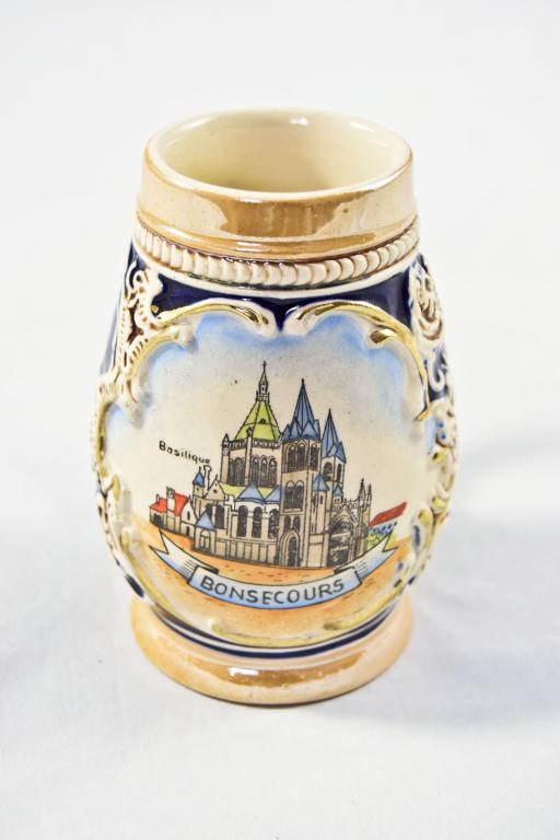 Керамическая пивная кружка «Basilique Notre-Dame de Bon-Secours». Европа.  Арт. 8СТ1281