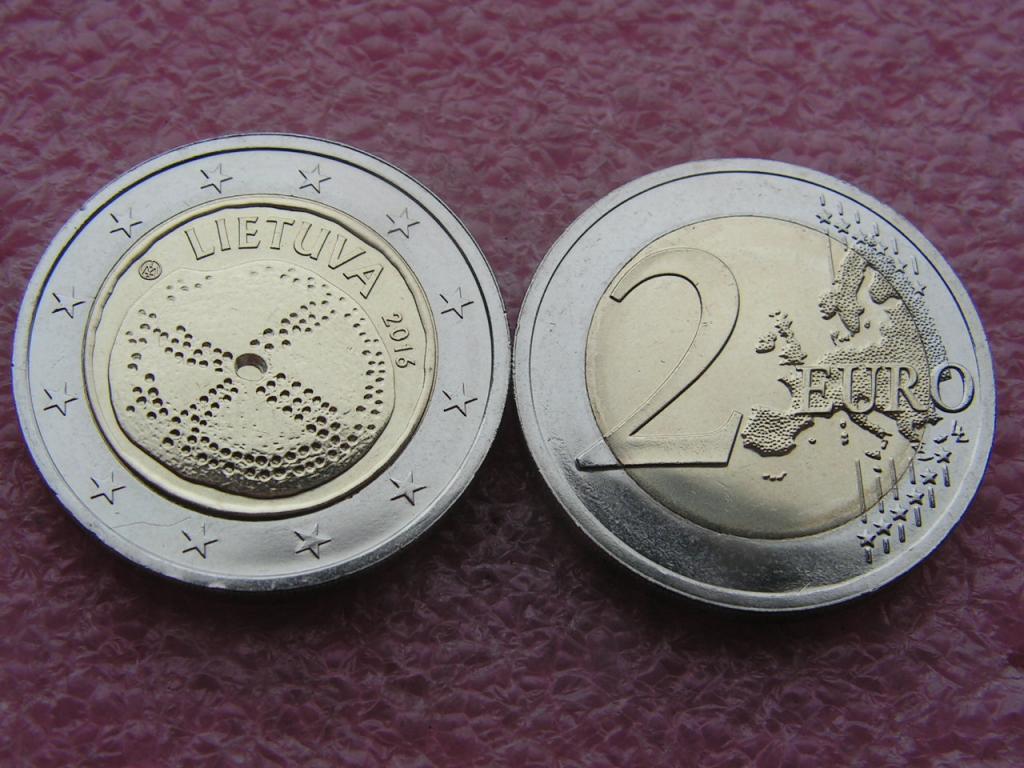 Литва 2 евро 2016 Балтийская культура unc