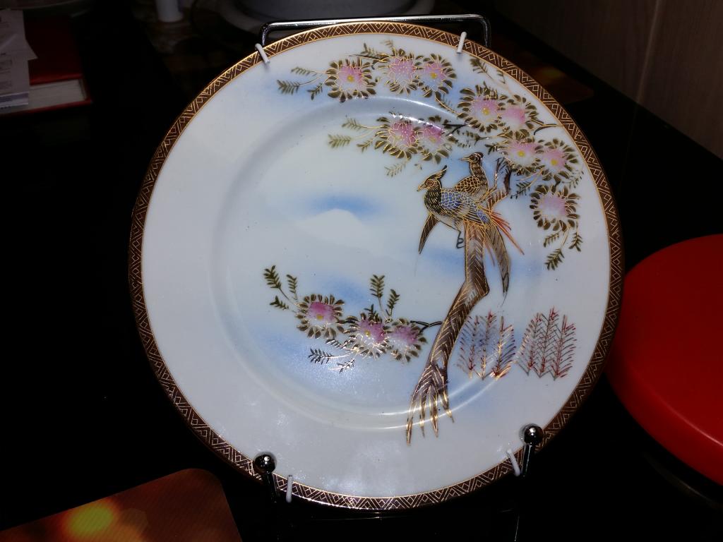 Тарелка. "Птицы". Япония. 19,5 см..
