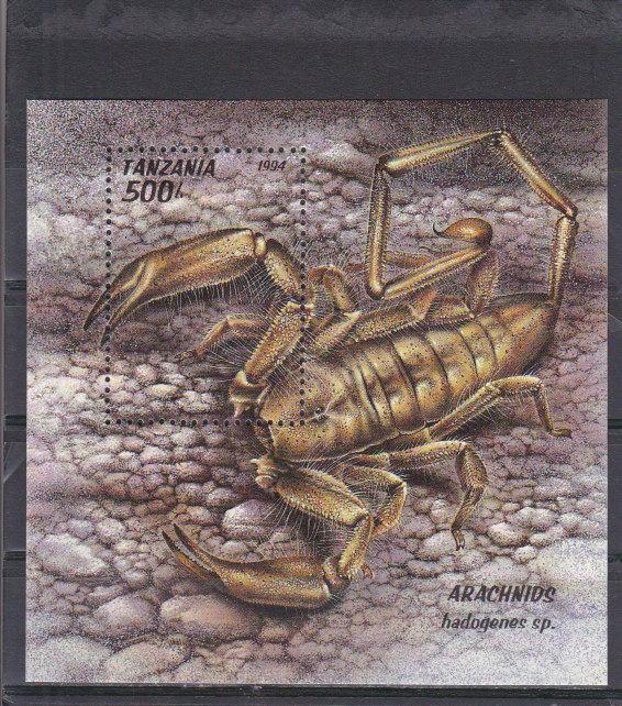 TANZANIA  ТАНЗАНИЯ    Насекомые  Скорпион   Блок 1994  Сост**