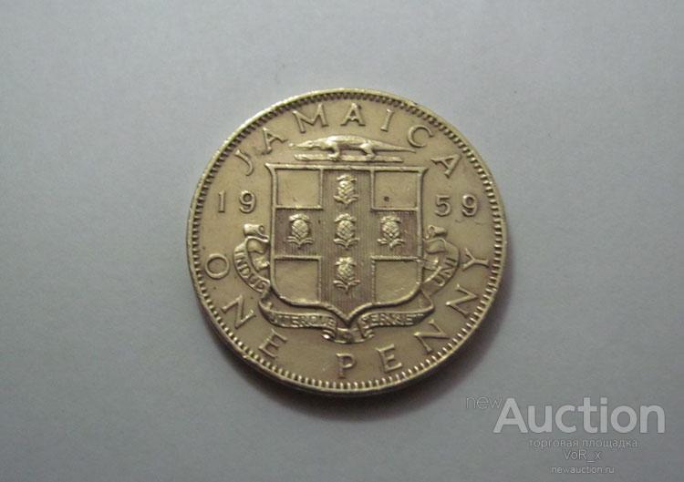 1 пенни (penny), Ямайка, 1959 год, в капсуле