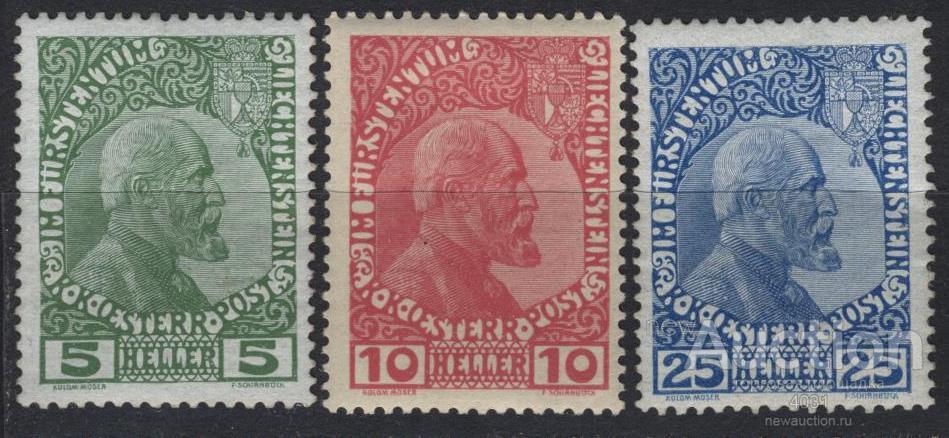 Лихтенштейн. 1912г. Король  Ми 1х-3х *