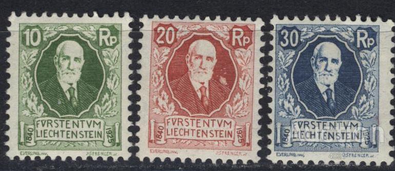 Лихтенштейн. 1925г. Король Ми 72-74 *