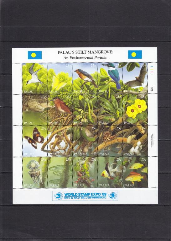 PALAU  ПАЛАУ    Фауна  Птицы   Лист 1989  30 Евро  Сост** MNH