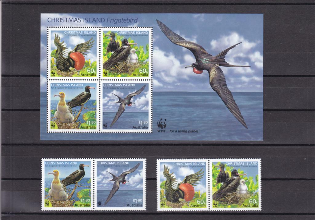 CHRISTMAS ISLAND   Фауна  Птицы   Блок +  Серия  WWF   Сост**