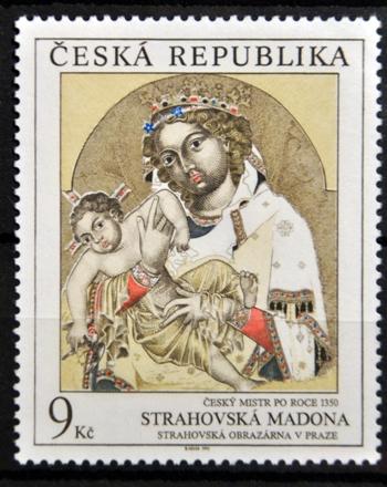 Чехия 1993 Живопись Мадонна с младенцем, религия