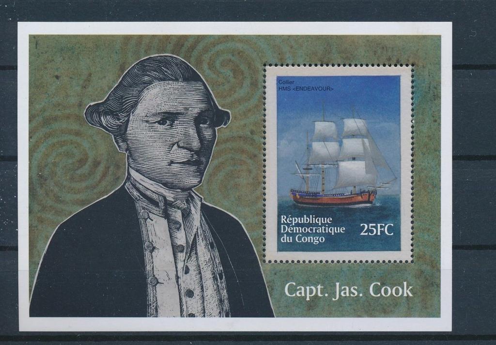 Конго,2001,бл.102**Великий капитан КУК
