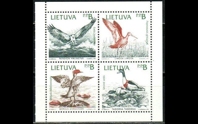 Литва 1992 Mi 501-04 Птицы MNH 052/266