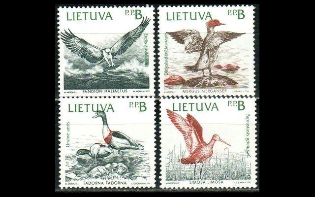 Литва 1992 Mi 501-04 Птицы MNH 052/267