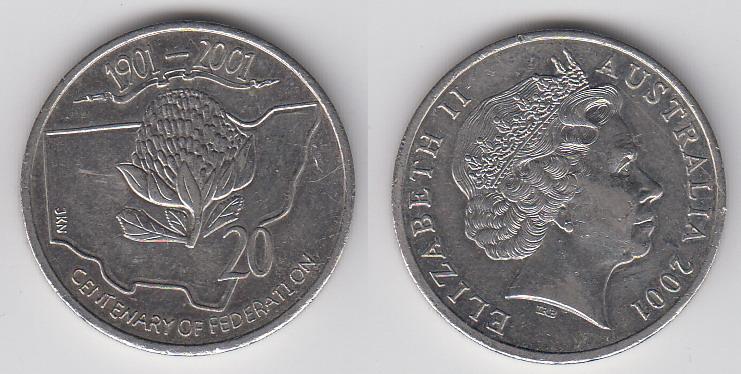 Австралия 20 центов 2001 Новый Южный Уэльс _2