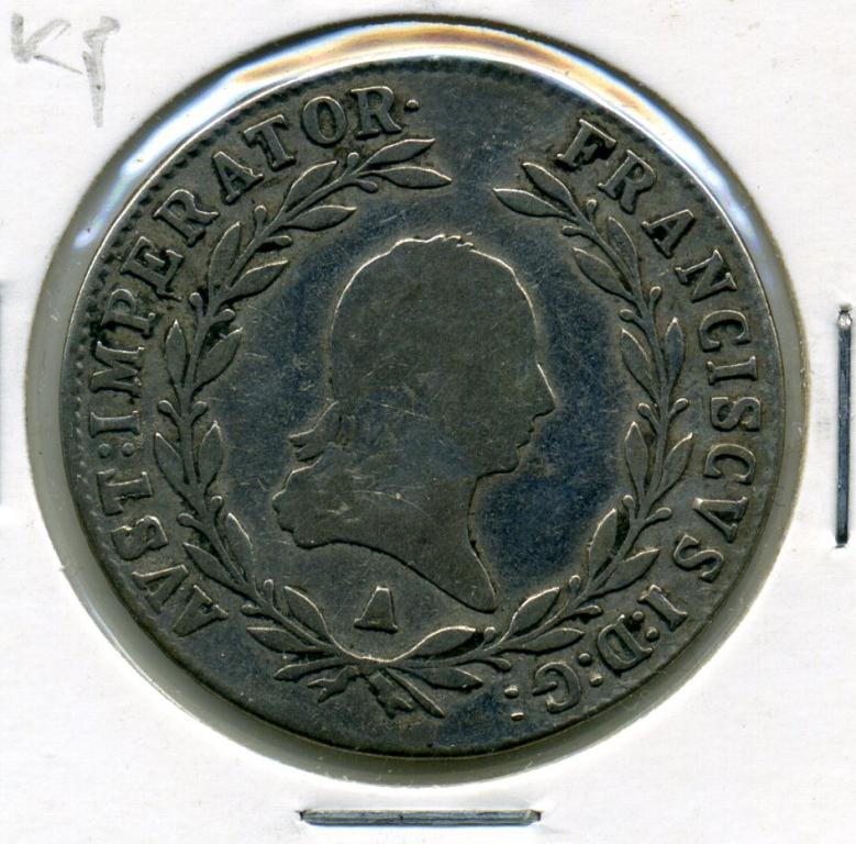 20 крейцеров - Австрия - 1813 - серебро 583