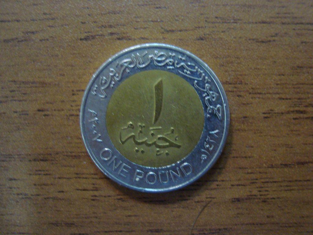 ЕГИПЕТ 1 ФУНТ 2007 ИЗ РОЛЛА СОХРАН aUNC